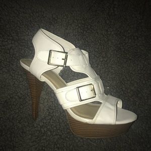 White open toe heels!